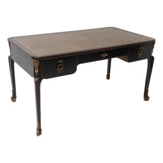 Black-Patinated Baroque Style Desk, 1900s For Sale