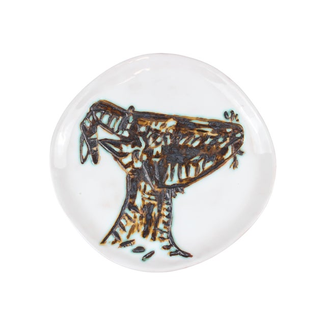 Pablo Picasso Pablo Picasso Madoura Ceramic, "Tête De Chèvre De Profil" Plate For Sale - Image 4 of 4