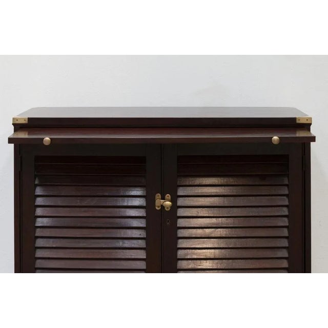 Mahogany Two-Door Cabinet in the style of Old Navy, 1950s For Sale - Image 4 of 13