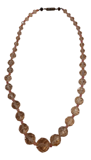 Vintage Swarovski Crystal Necklace with Pink Topaz, 1960s