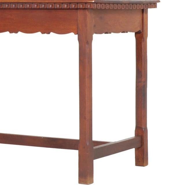 Austrian Solid Walnut Art Nouveau Table from Wiener Werkstätte, 1900s For Sale - Image 5 of 8