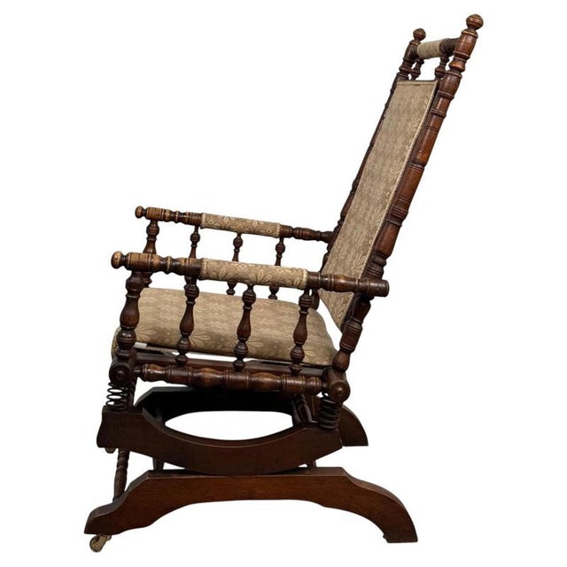 Antique American Beech Rocking Chair, 1890s For Sale - Image 12 of 13