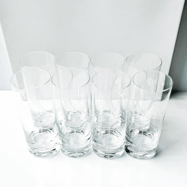 Set of 8 modern crystal highball / water glasses by Schott Zwiesel Crafted from durable Tritan Crystal, known for...