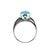 18k Gold 5.70 Carat Gfco Certified Aquamarine & Natural Diamond Ring, Size 6.75 For Sale - Image 4 of 12