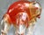 Glass Italian Murano Style Amber Red Glass Bear Sculpture, 1950s For Sale - Image 7 of 18