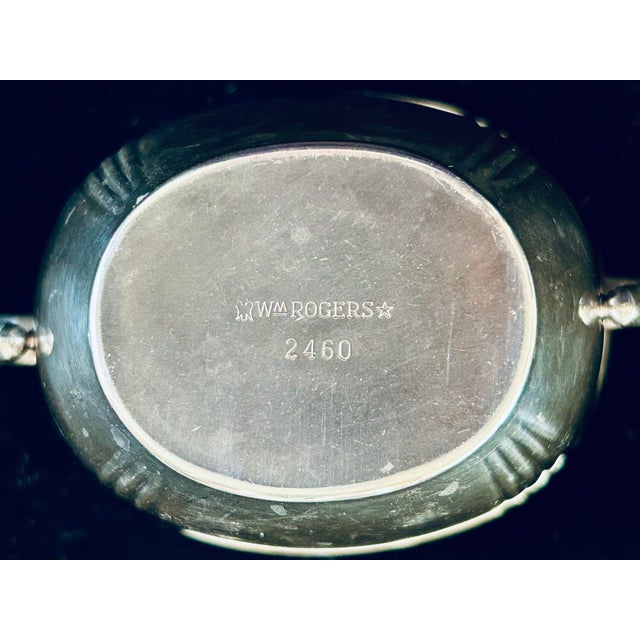 Metal Art Deco Silver Cream and Sugar For Sale - Image 7 of 8