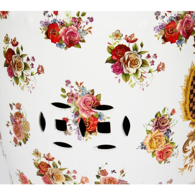 Set of Vintage Japanese Inspired Porcelain Garden Seats For Sale - Image 11 of 18