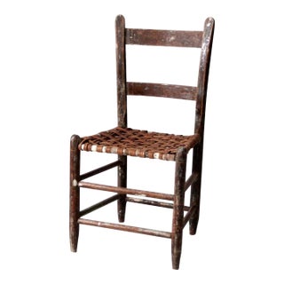 Antique Splint Weave Split Chair For Sale