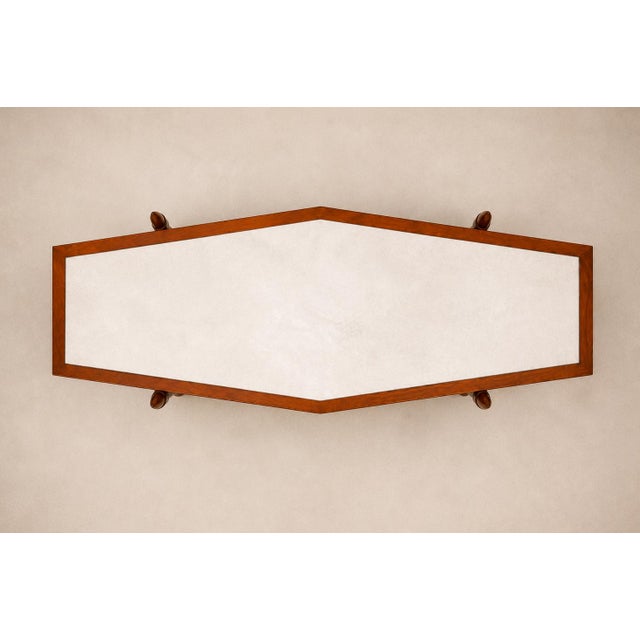 1960s Brazilian Modern Coffee Table in Caviúna Wood and Marble by Bertomeu, Brazil, 1960s For Sale - Image 5 of 17
