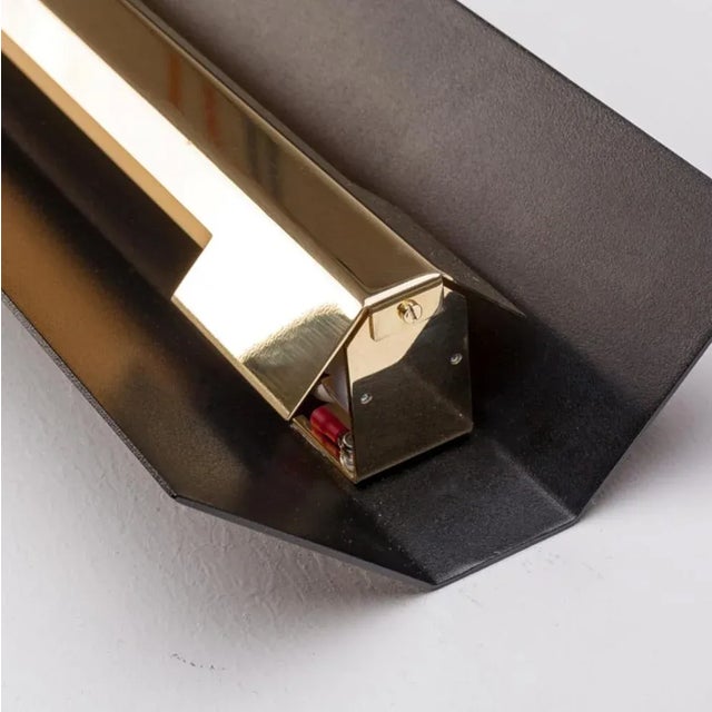 Not Yet Made - Made To Order Small Misalliance Ex Jet Black Wall Light by Lexavala For Sale - Image 5 of 7