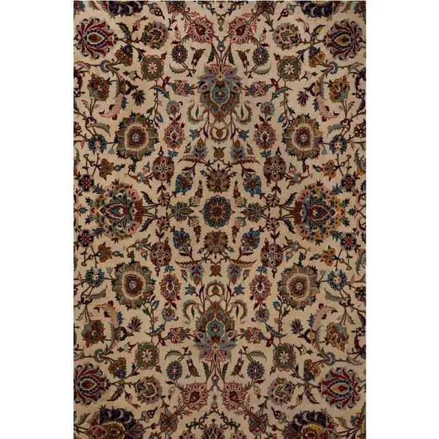 1960s Old Persian Kashan Rug 13’0″ X 16’3″ For Sale - Image 4 of 11
