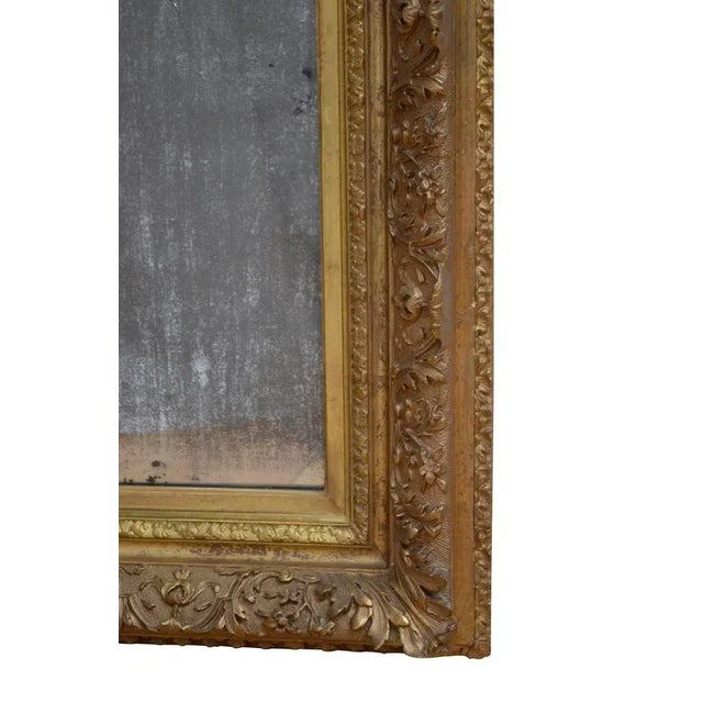 Late 19th Century Antique Giltwood Wall Mirror, 1870 For Sale - Image 5 of 13
