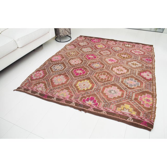 Oversize Wool Tribal Carpet For Sale - Image 9 of 10