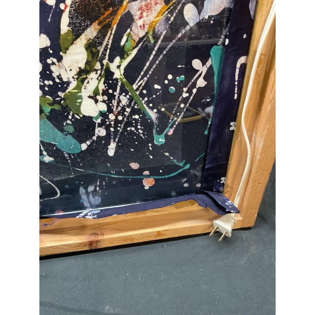 Abstract Silk Screen Textile Print Psychedelic 1980s For Sale - Image 12 of 12