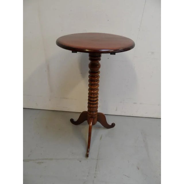 Mahogany Tillt Top Wine Table For Sale - Image 11 of 11