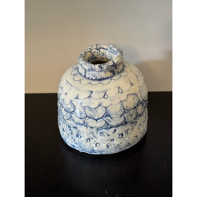 Japanese Contemporary Japanese Textured Jar For Sale - Image 3 of 6