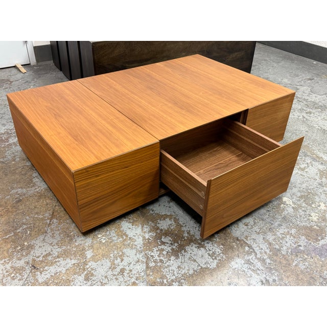Brown Vig Furniture Modrest Leslie Modern Walnut Coffee Table For Sale - Image 8 of 12