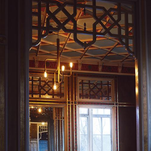 Metal Strapatz Ceiling Lamp in Raw Brass by Sabina Grubbeson for Konsthantverk, Tyringe For Sale - Image 7 of 12