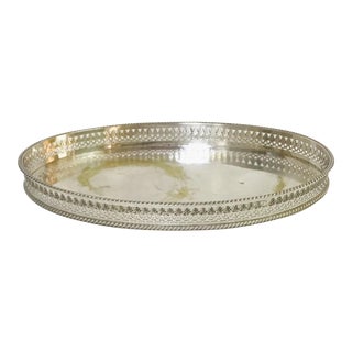 Vintage Tray With Reticulated Edge For Sale