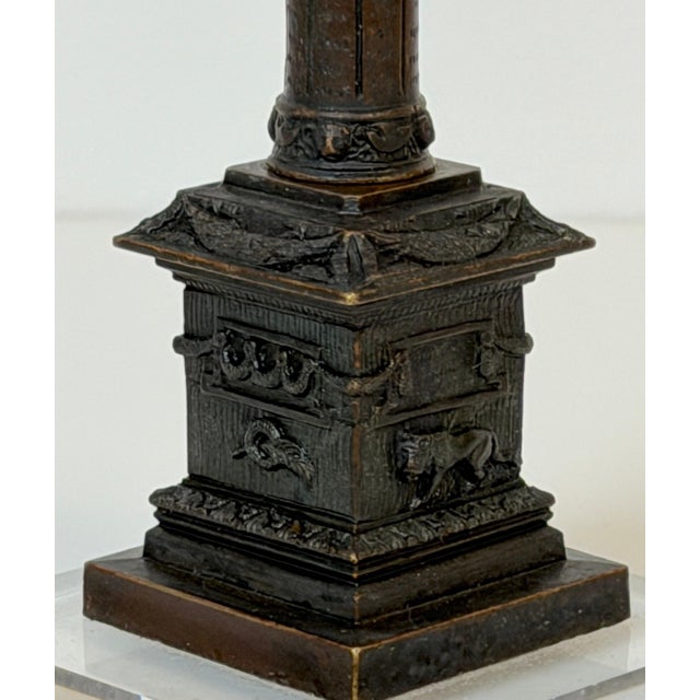 Ferdinand Barbedienne French Grand Tour Bronze Paschal Column, circa 1870 For Sale - Image 18 of 18