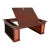 Vintage MCM Mid Century Modern Adjustable Reading Table Bed Desk Breakfast Tray Magazine Rack Sculptural Wood Laptop Stand For Sale