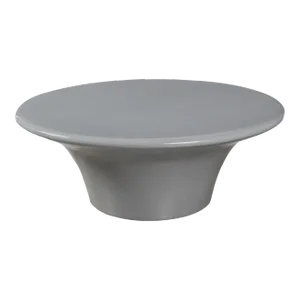 Modernist Grey Lacquer Curvilinear Sculptural Cocktail Table