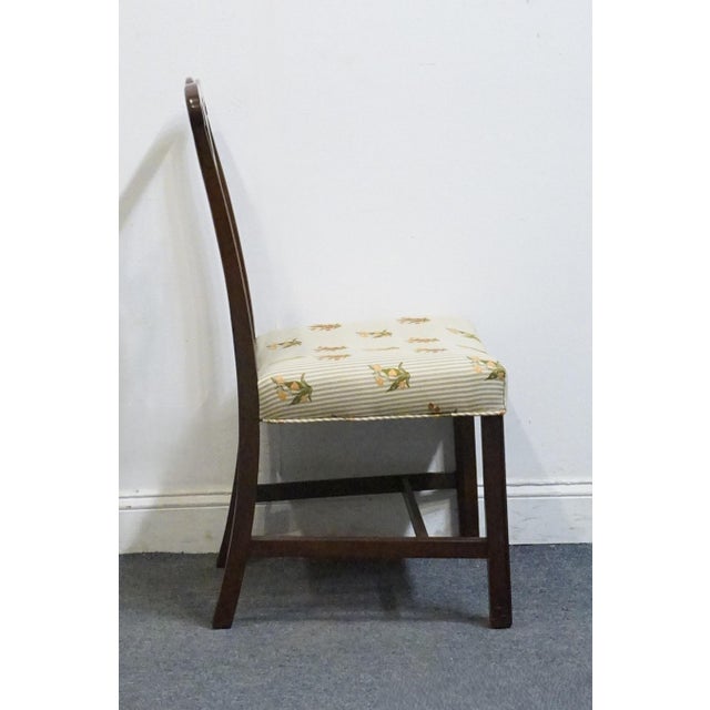 Late 20th Century High End Solid Mahogany Traditional Chippendale Style Dining Side Chair For Sale - Image 5 of 9