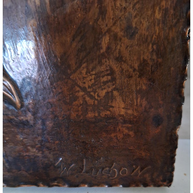 Vintage Copper Rose Blossoms Wall Relief from W. Lüchow, 1970s, in Very Good conditions. Designed 1970 to 1979 This piece...