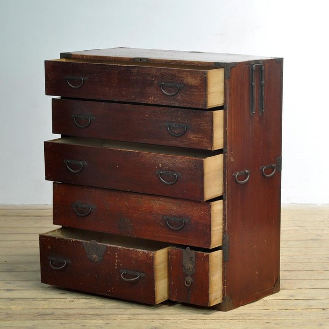 Late 19th Century Japanese Tansu Chest of Drawers, 1870 For Sale - Image 5 of 16