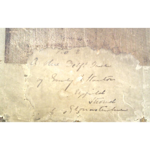 "A Blue Delft Vase, 1877(?)", Original Watercolor Painting For Sale In Raleigh - Image 6 of 6