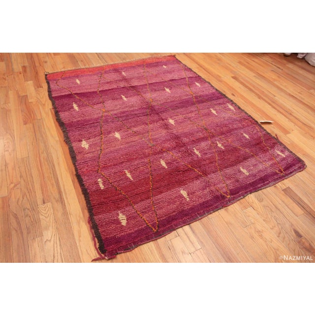 Gorgeous Berber Design Vintage Moroccan Area Rug, Country of origin: Morocco, Circa date: Vintage