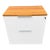 Knoll Two-Drawer Filing Cabinet in White With Wood Top For Sale