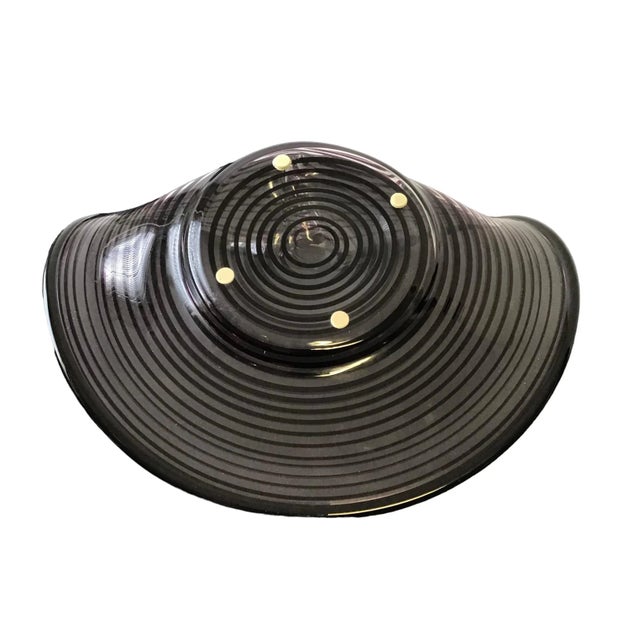 Vintage Blown Glass Purple and Clear Catchall Tray For Sale - Image 4 of 6