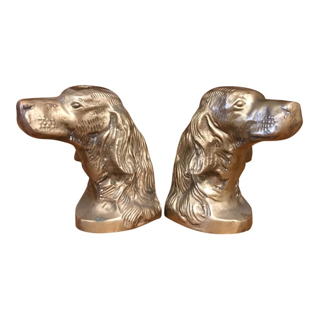 Vintage Brass Dog Bookends a Pair Chairish