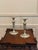 Neoclassical Pair of Vintage Neoclassical Silverplate Candlesticks With Ram’s Head Motifs For Sale - Image 3 of 6