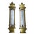 Mid 20th Century French Bronze and Gilt Mirror Pagoda Form Half Lentern Wall Sconces - a Pair For Sale