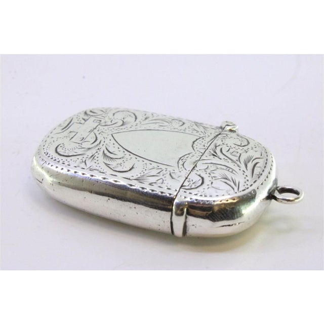 Silver Matchbox with Engraved Plant Motifs For Sale - Image 5 of 8