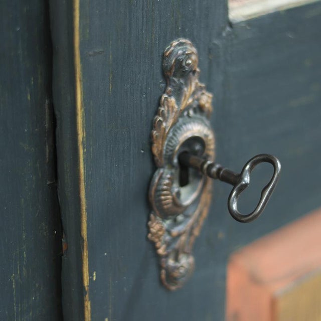 Painted Bridal Cupboard 1854 For Sale - Image 9 of 11