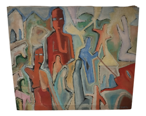 Mario Salmaso, Terra Promessa, Large Oil on Canvas, 1963
