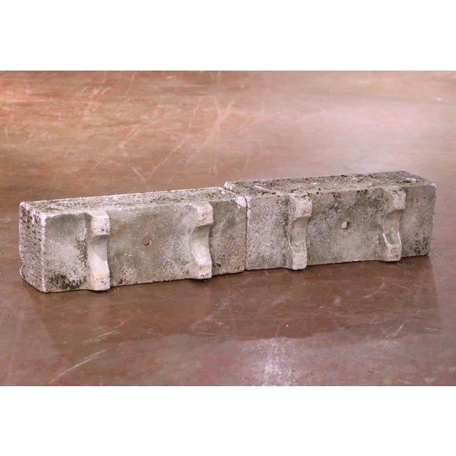 Pair of Early 20th C. French Neoclassical Stone Garden Planters For Sale - Image 9 of 9