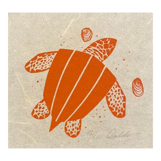 1970s James Omohundro Sea Turtle Serigraph For Sale