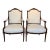 Carved Walnut Antique French Armchairs or Fauteuils - A Pair For Sale