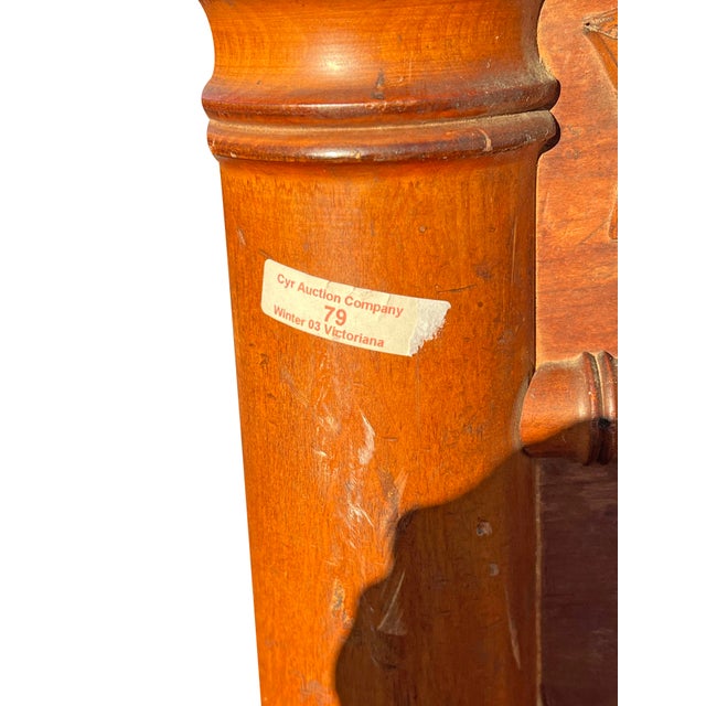 Antique French Bed Frame Headboard Set in Birds Eye Maple Faux Bamboo English Style For Sale - Image 10 of 11