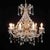 Italian Beaded Crystal 10-Light Chandelier with Amber Drops, 1950s For Sale - Image 11 of 16