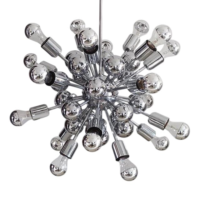 Chrome Sputnik Pendant Lamp by Goffredo Reggiani, Italy, 1970s For Sale