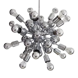Chrome Sputnik Pendant Lamp by Goffredo Reggiani, Italy, 1970s
