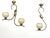 Gold Swedish Modern Brass Pendant Lamps with Organic Leaf Motif, 1950, Set of 2 For Sale - Image 8 of 8