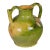 19th Century French Green Yellow Glazed Water Jug, Orjol For Sale