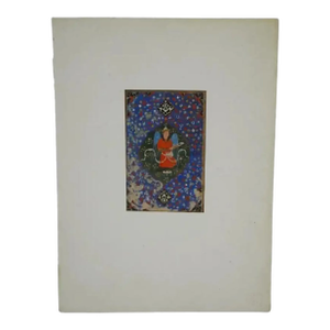 Antique Persian Safavid Miniature Painting Archangel Michael