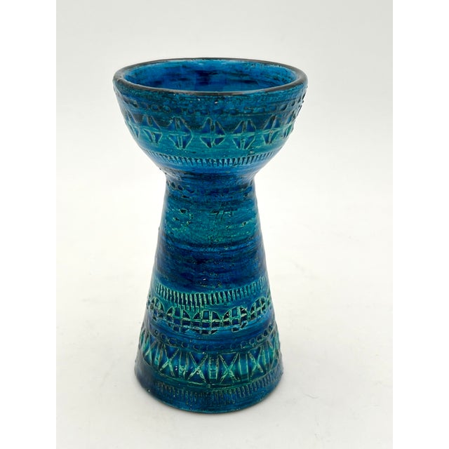 Rimini Blue Candle Holder by Aldo Londi for Bitossi, 1960s For Sale - Image 6 of 6